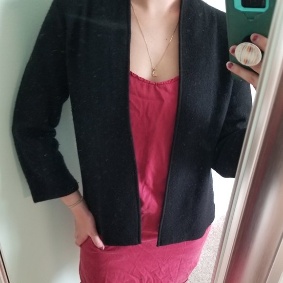 Anne Klein wool blazer/ cardigan - Picture 2 of 5